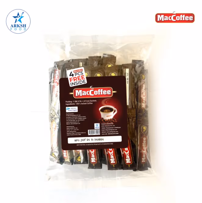 MacCoffee Original Coffee - 1gm x 96 + (4 Free) Sachets